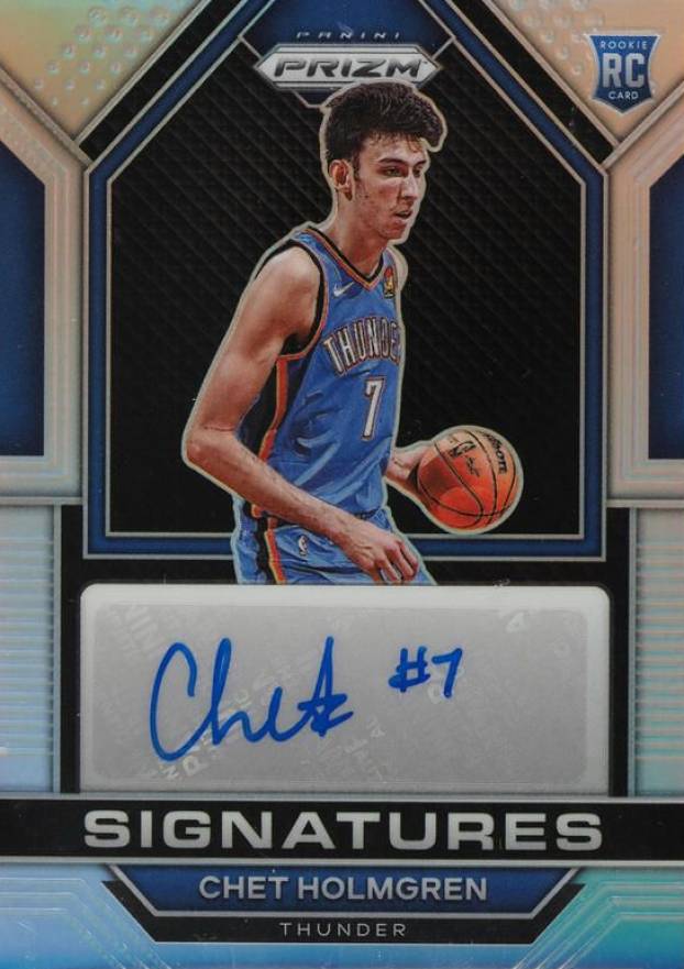 2022 Panini Prizm Rookie Signatures Chet Holmgren #RSICHE Basketball Card