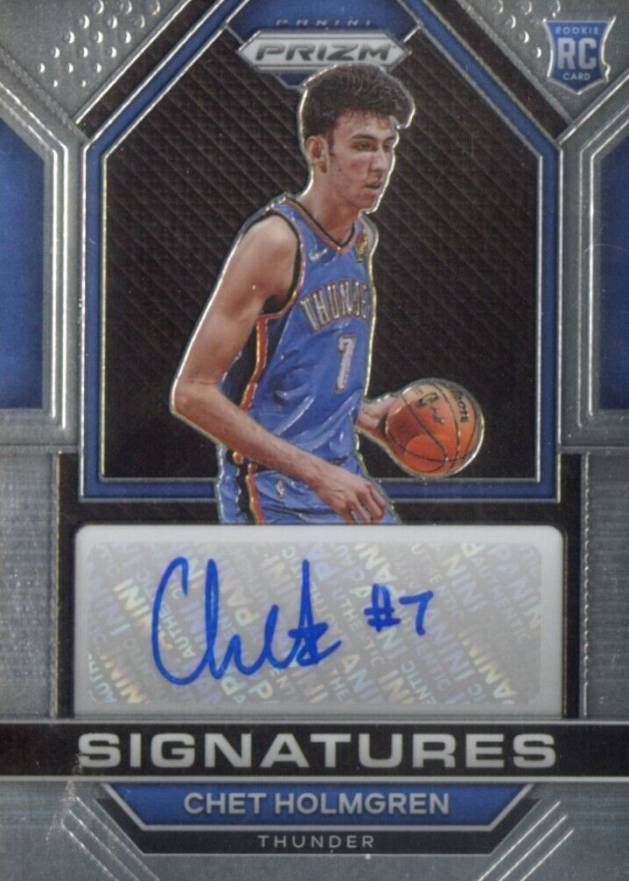 2022 Panini Prizm Rookie Signatures Chet Holmgren #RSICHE Basketball Card