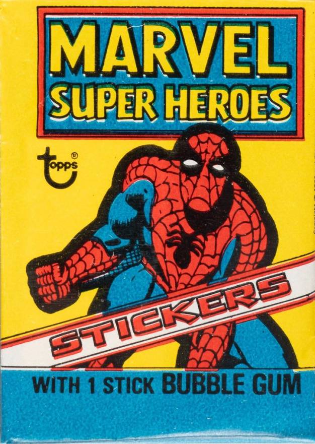 1976 Super Heroes Stickers Wax Pack #WP Non-Sports Card