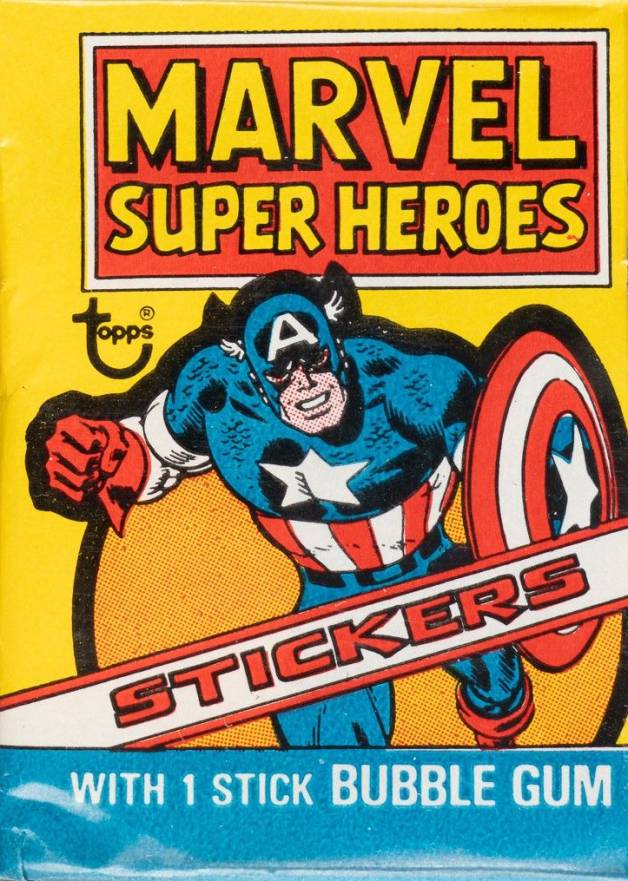 1976 Super Heroes Stickers Wax Pack #WP Non-Sports Card