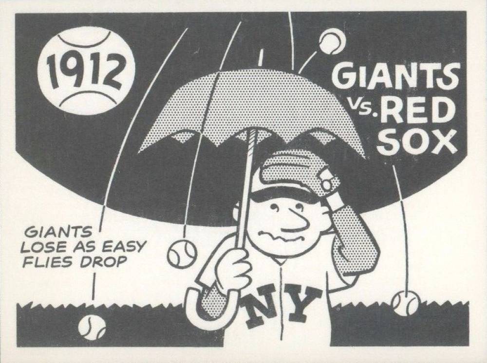 1967 Laughlin World Series 1912- Red Sox Vs. Giants #9 Baseball Card