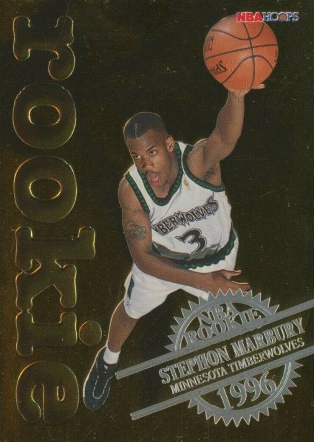 1996 Hoops Rookie Stephon Marbury #17 Basketball Card