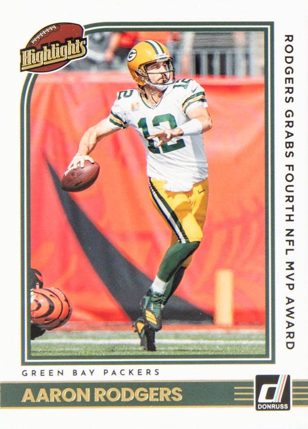 2022 Panini Donruss Highlights Aaron Rodgers #HAR Football Card