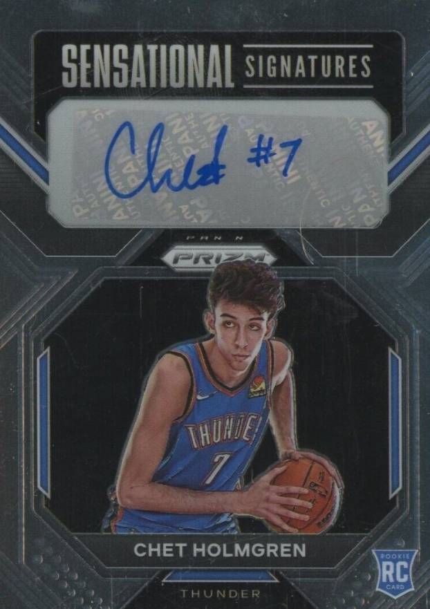 2022 Panini Prizm Sensational Signatures Chet Holmgren #SSCH Basketball Card