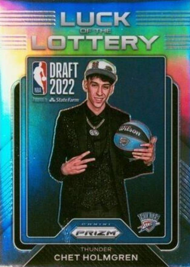 2022 Panini Prizm Luck of the Lottery Chet Holmgren #13 Basketball Card