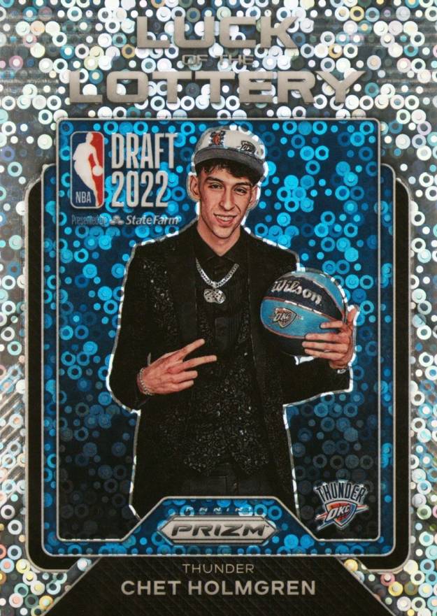 2022 Panini Prizm Luck of the Lottery Chet Holmgren #13 Basketball Card