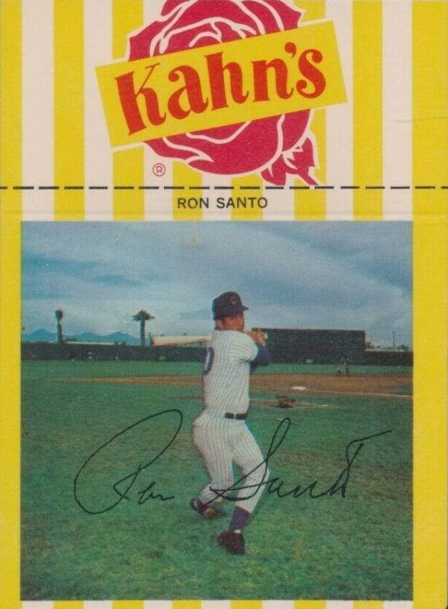 1968 Kahn's Wieners Ron Santo # Baseball Card