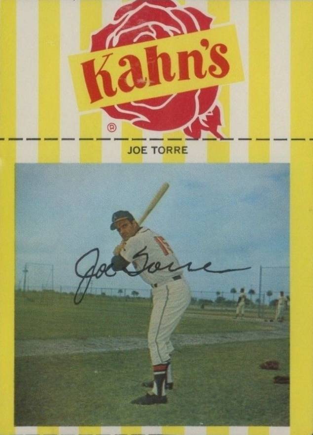 1968 Kahn's Wieners Joe Torre # Baseball Card