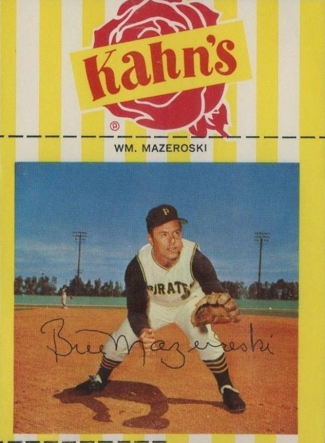 1968 Kahn's Wieners William Mazeroski # Baseball Card