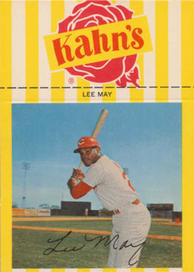 1968 Kahn's Wieners Lee May # Baseball Card