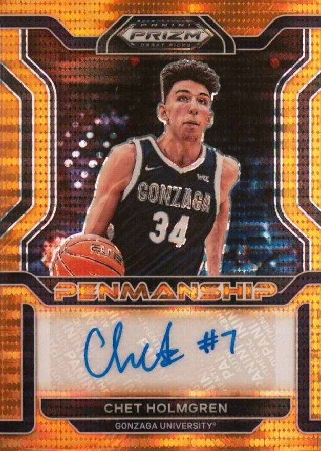 2022 Panini Prizm Draft Picks College Penmanship Chet Holmgren #CPCHO Basketball Card