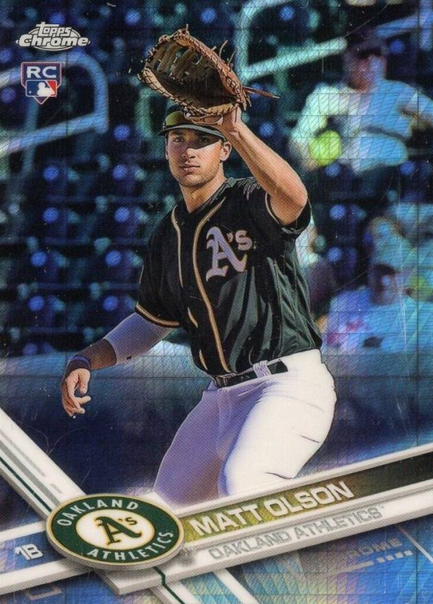 2017 Topps Chrome Matt Olson #98 Baseball Card