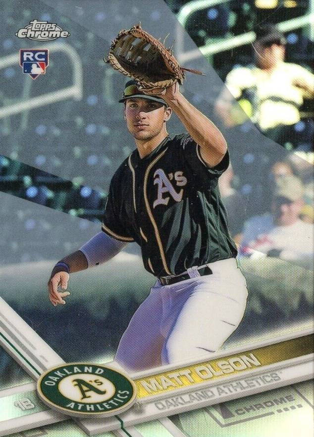 2017 Topps Chrome Matt Olson #98 Baseball Card