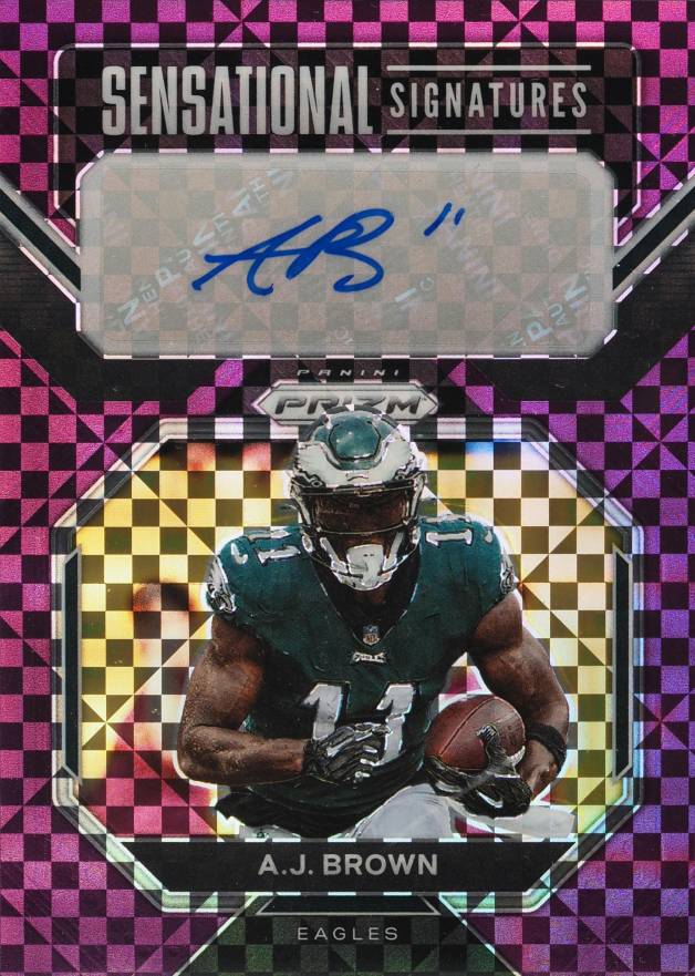 2022 Panini Prizm Sensational Signatures A.J. Brown #SSAB Football Card