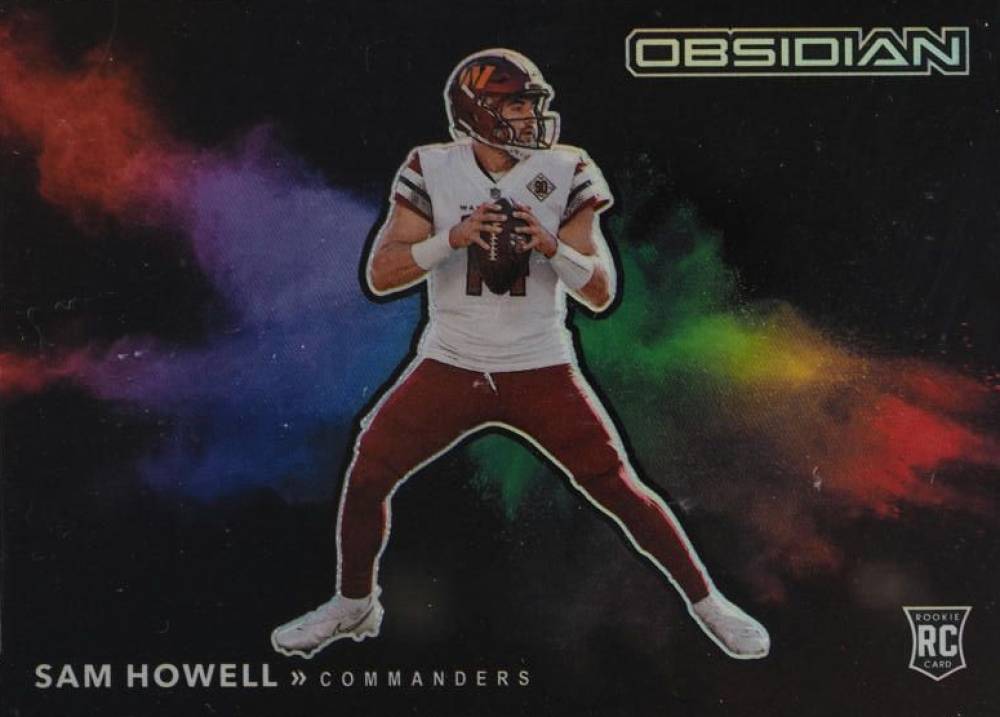 2022 Panini Obsidian Color Blast Black Sam Howell #CBBSHO Football Card