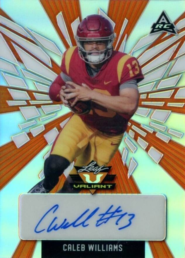 2022 Leaf Valiant Autographs Caleb Williams #BACW1 Football Card