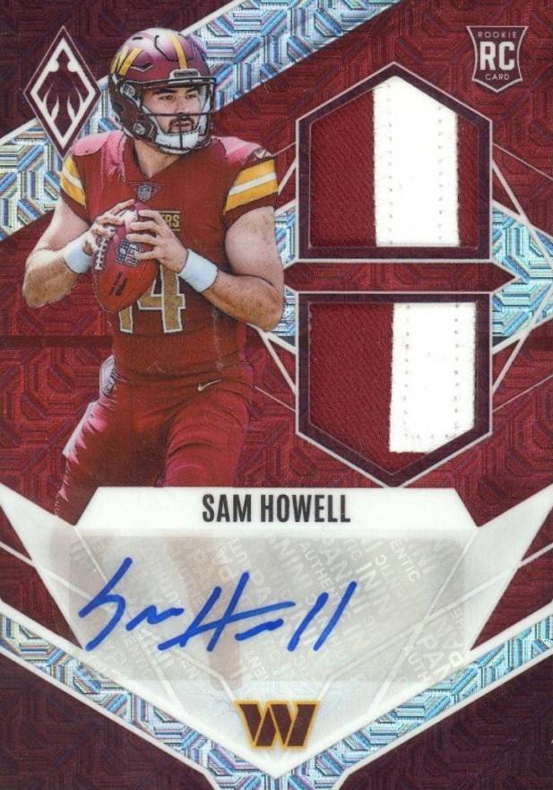 2022 Panini Phoenix RPS Rookie Autograph Dual Jersey Sam Howell #RADSH Football Card