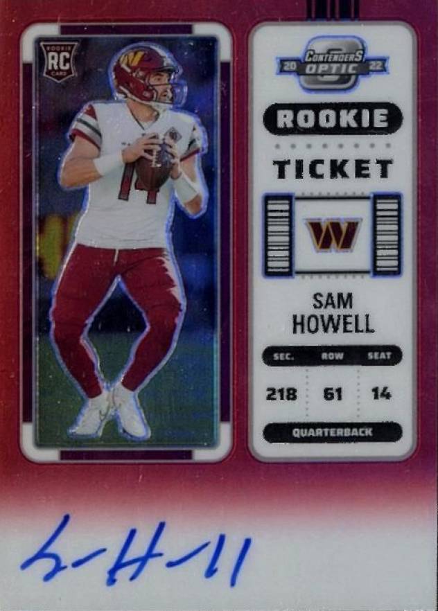 2022 Panini Contenders Optic Sam Howell #133 Football Card