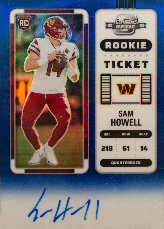 2022 Panini Contenders Optic Sam Howell #133 Football Card