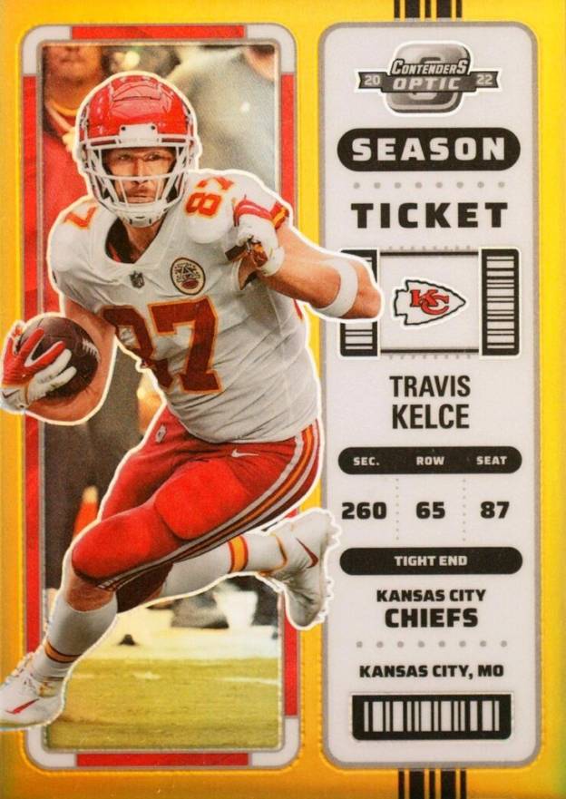 2022 Panini Contenders Optic Travis Kelce #35 Football Card