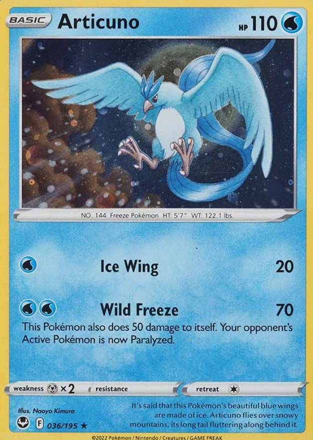 2023 Pokemon Sword & Shield Silver Tempest Two Pack Blister Articuno-Holo #036 TCG Card