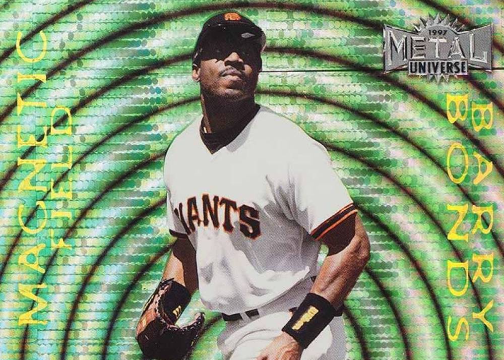 1997 Metal Universe Magnetic Field Barry Bonds #3 Baseball Card