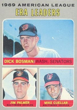 1970 Topps A.L. E.R.A. Leaders #68 Baseball Card