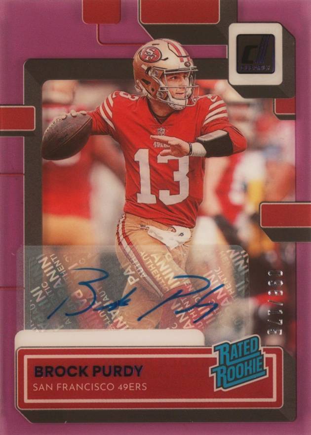 2022 Panini Clearly Donruss Brock Purdy #99 Football Card