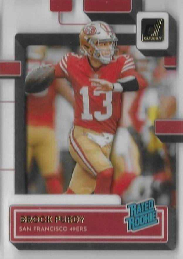 2022 Panini Clearly Donruss Brock Purdy #99 Football Card