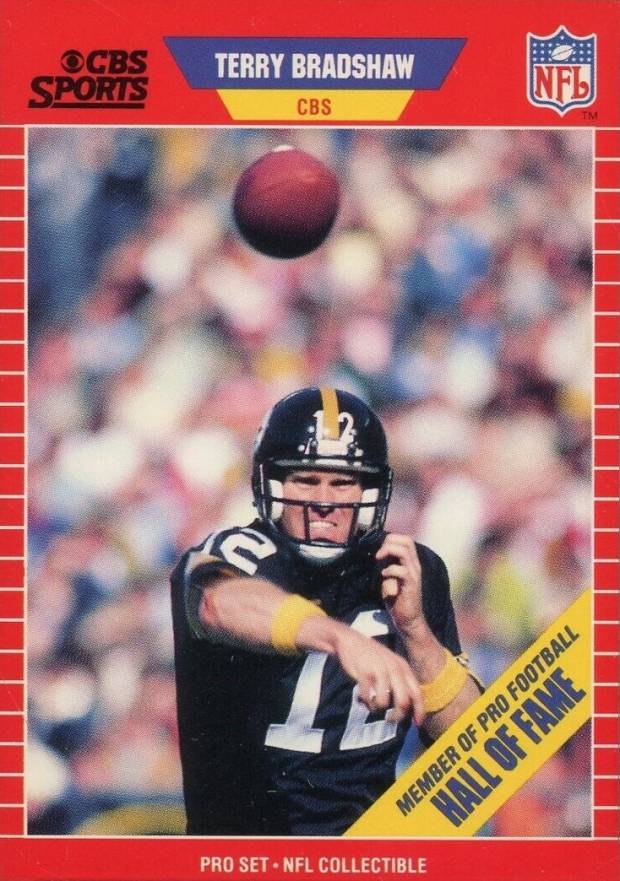 1989 Pro Set Announcer Inserts Terry Bradshaw #12 Football Card