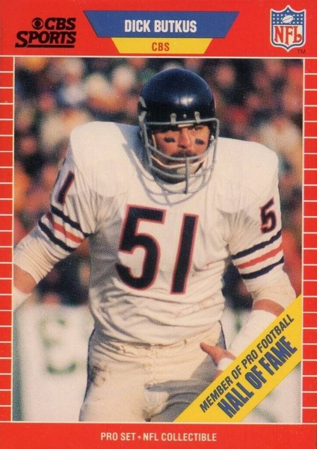 1989 Pro Set Announcer Inserts Dick Butkus #15 Football Card