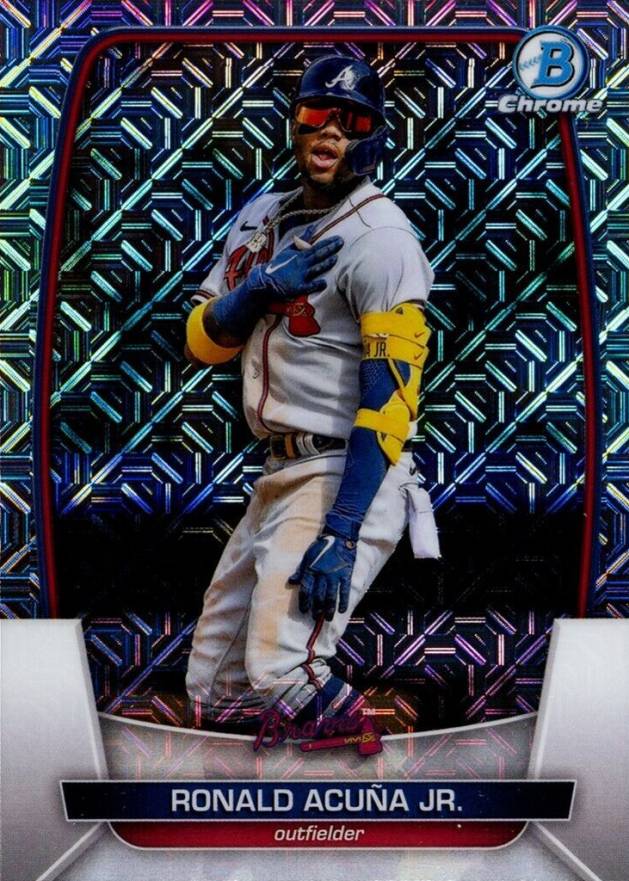 2023 Bowman Mega Box Chrome Ronald Acuna Jr. #92 Baseball Card