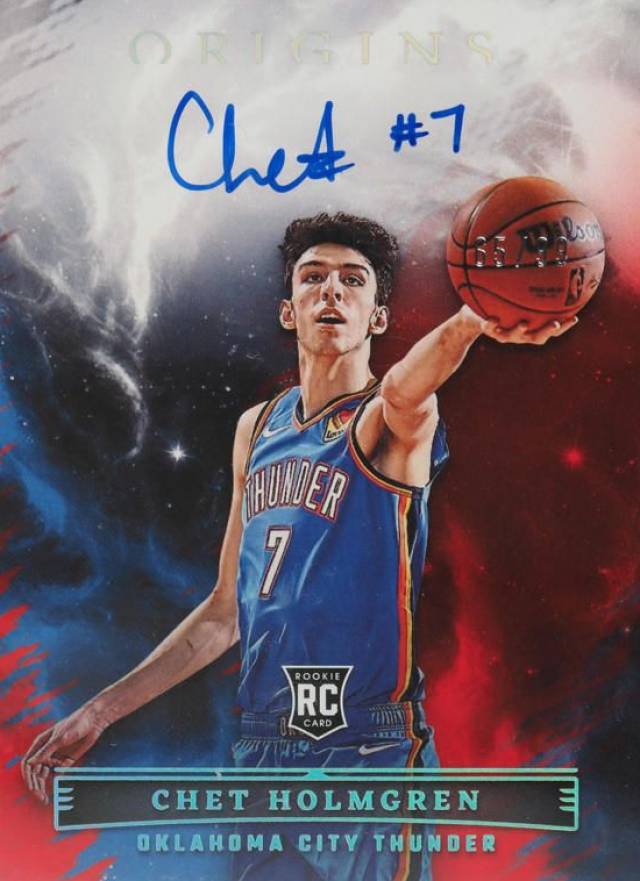 2022 Panini Origins Rookie Autographs Chet Holmgren #RACHG Basketball Card