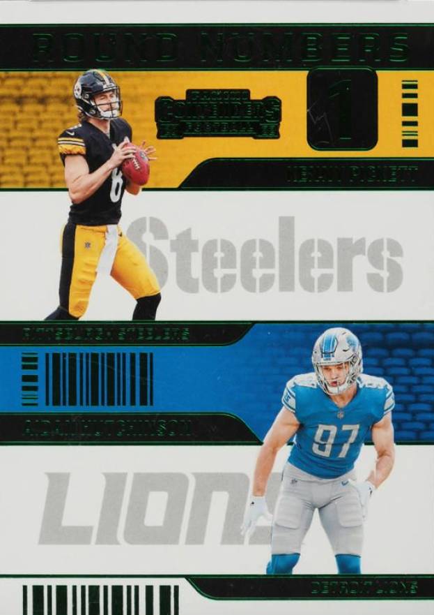 2022 Panini Contenders Round Numbers Aidan Hutchinson/Kenny Pickett #RNPH Football Card