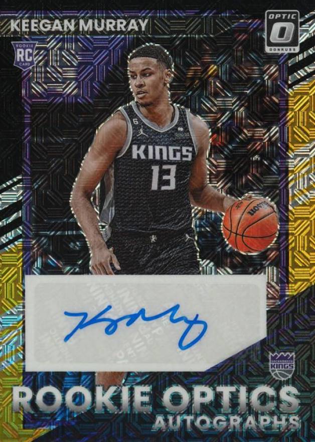 2022 Panini Donruss Optic Rookie Optics Autographs Keegan Murray #ROAKGM Basketball Card