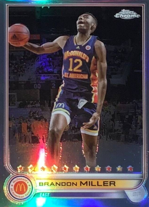 2022 Topps Chrome McDonald's All-American Brandon Miller #4 Basketball Card