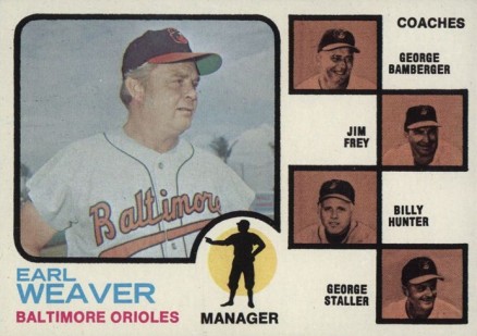 1973 Topps Orioles Manager/Coaches #136b Baseball Card