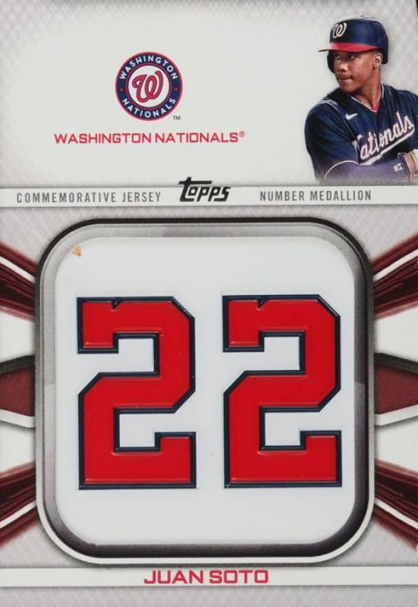 2022 Topps Player Jersey Commemorative Medallion Juan Soto #JNMJS Baseball Card