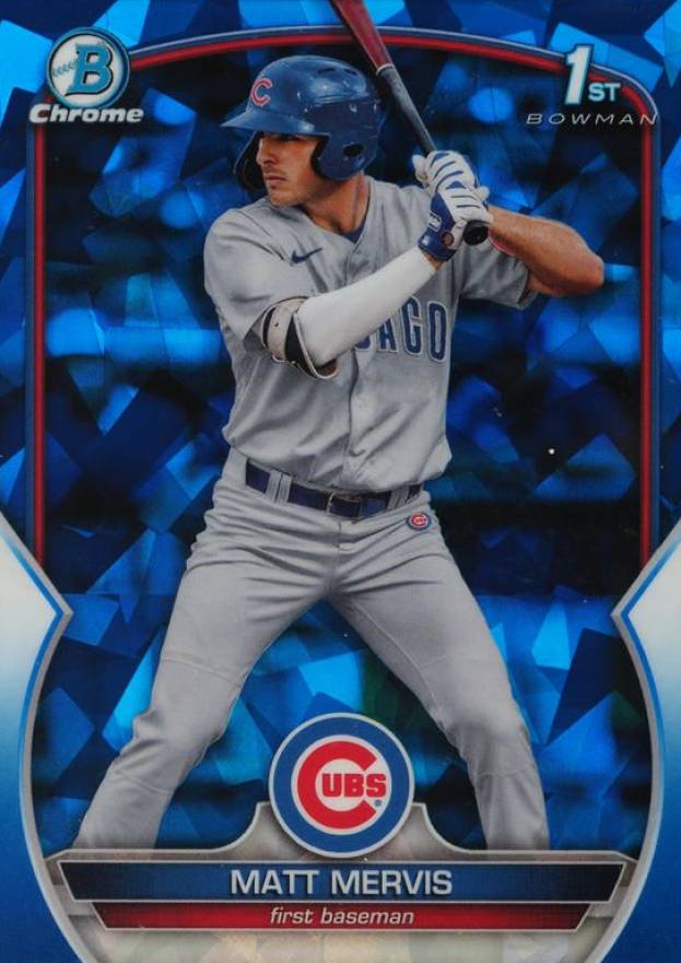 2023 Bowman Sapphire Edition Chrome Prospects Matt Mervis #BCP74 Baseball Card