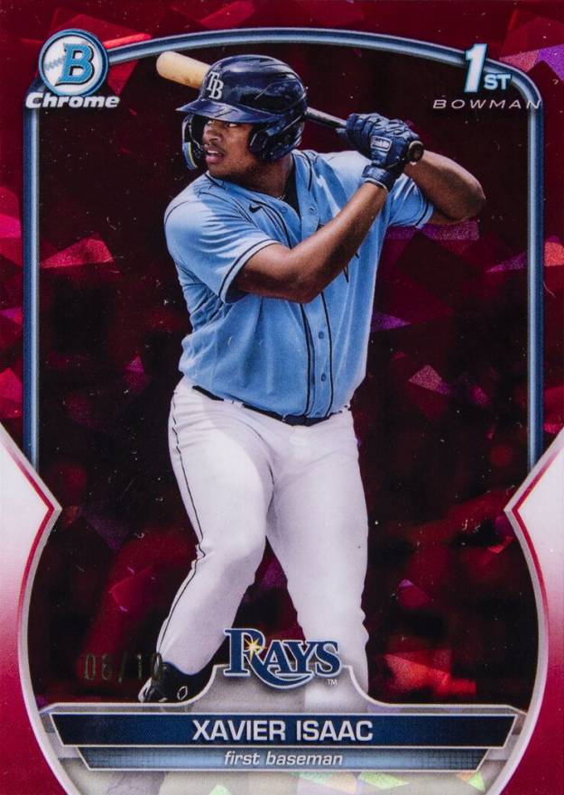 2023 Bowman Sapphire Edition Chrome Prospects Xavier Isaac #BCP145 Baseball Card