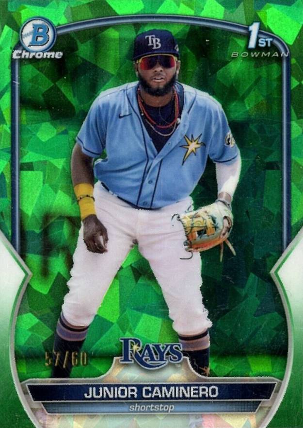 2023 Bowman Sapphire Edition Chrome Prospects Junior Caminero #BCP61 Baseball Card