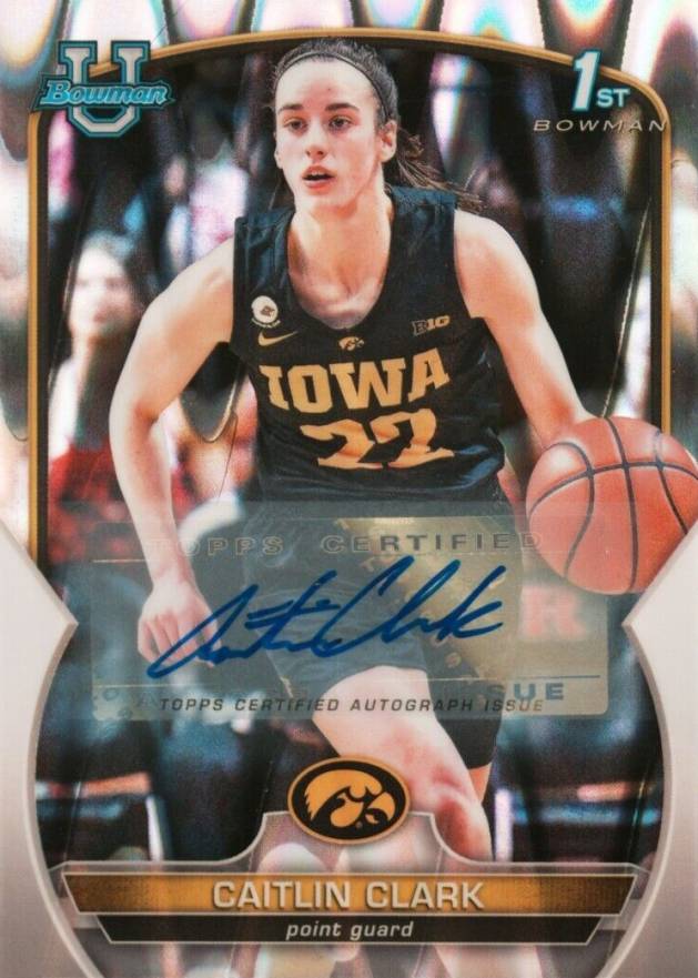 2022 Bowman Chrome University Caitlin Clark #50 Basketball Card