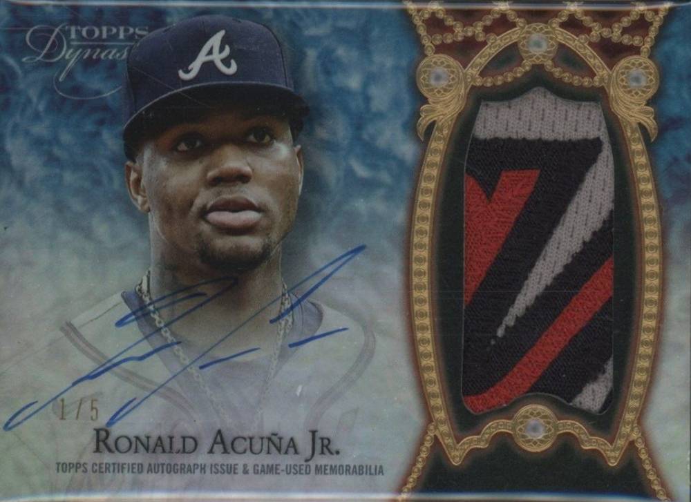 2022 Topps Dynasty Autographed Patch Ronald Acuna Jr. #DAPRAC4 Baseball Card