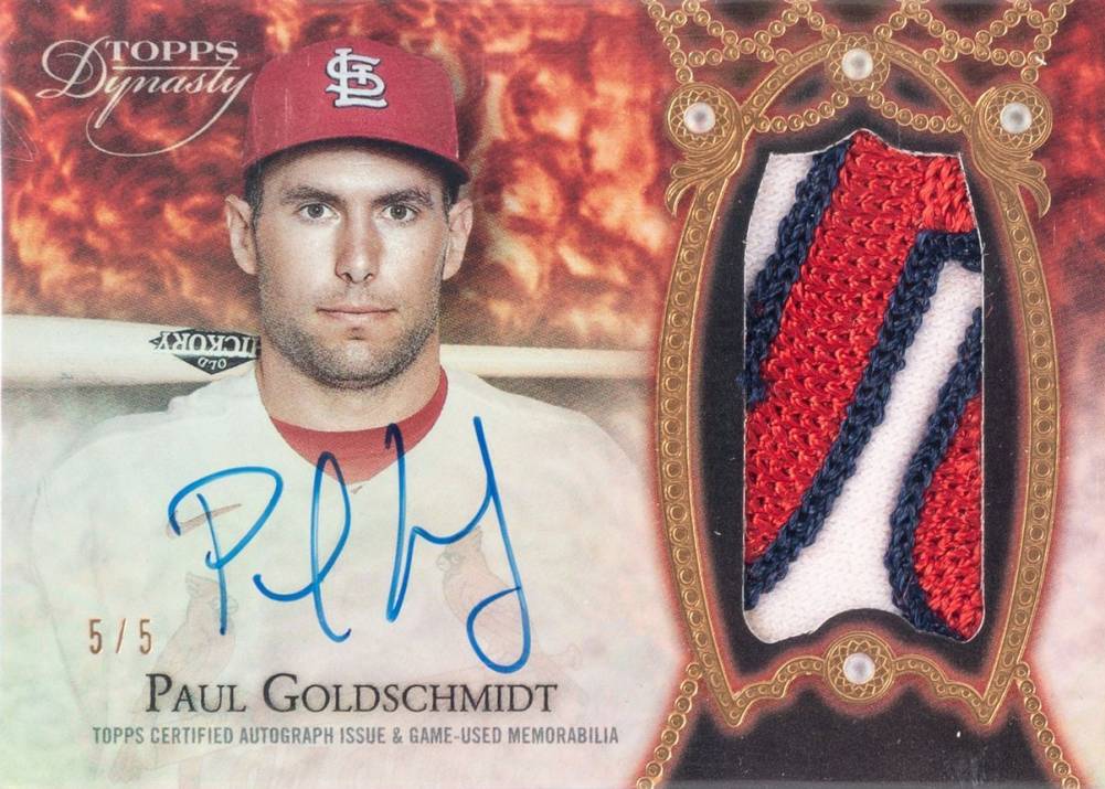 2022 Topps Dynasty Autographed Patch Paul Goldschmidt #DAPPG1 Baseball Card