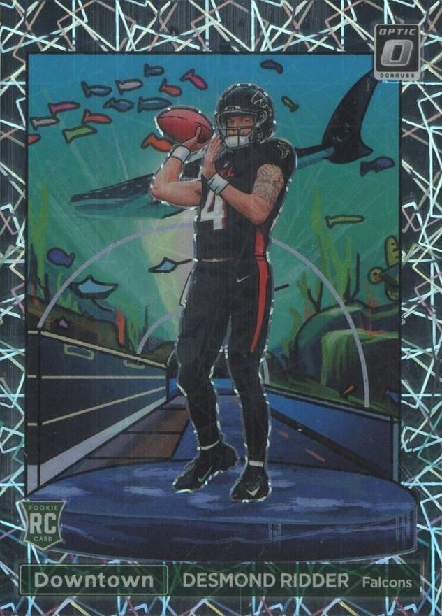 2022 Panini Donruss Optic Downtown Desmond Ridder #DTDR Football Card