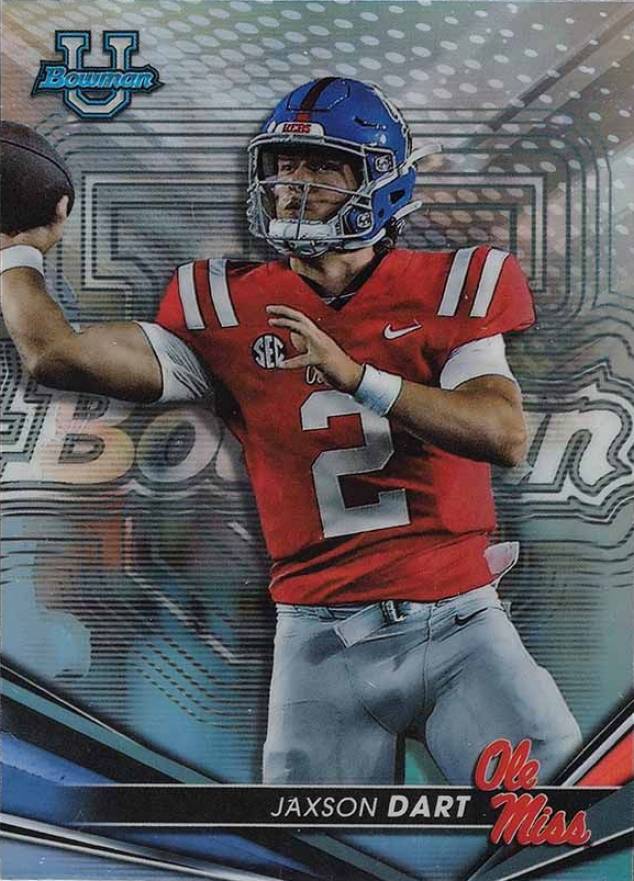 2022 Bowman's Best University Jaxson Dart #96 Football Card