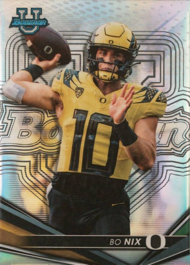 2022 Bowman's Best University Bo Nix #22 Football Card