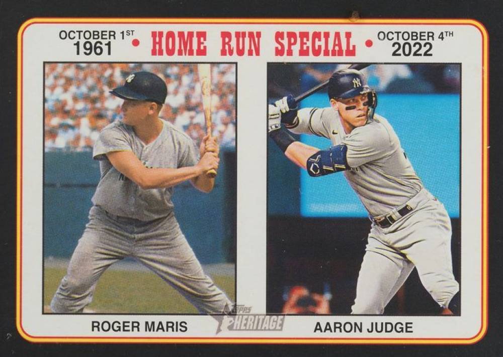 2023 Topps Heritage Aaron Judge/Roger Maris #100 Baseball Card