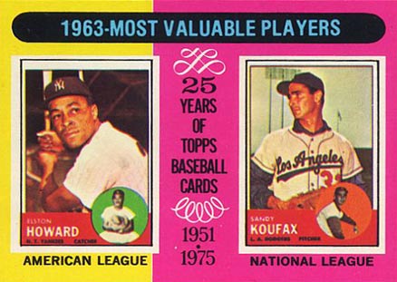 1975 Topps 1963 MVP's #201 Baseball Card