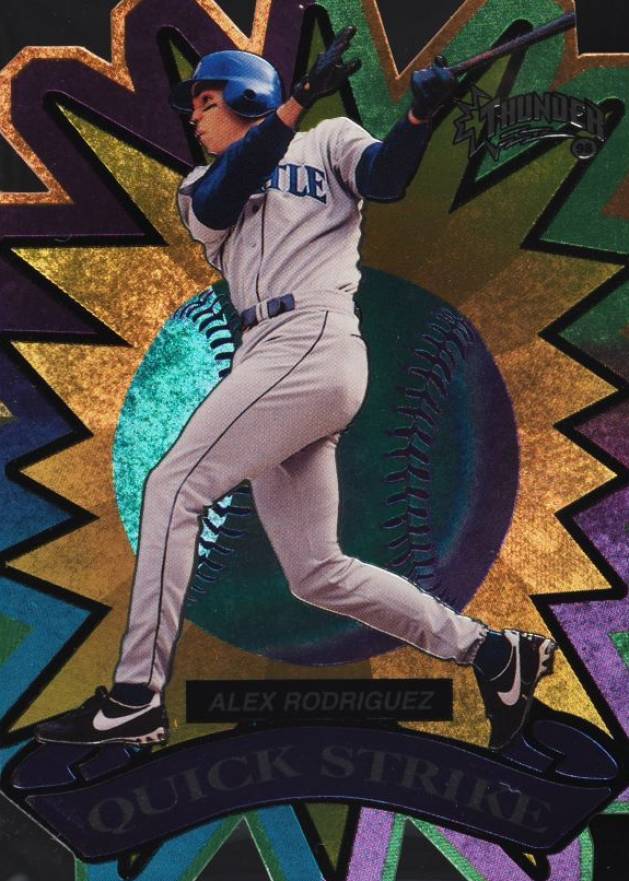 1998 Circa Thunder Quick Strike Alex Rodriguez #10 Baseball Card